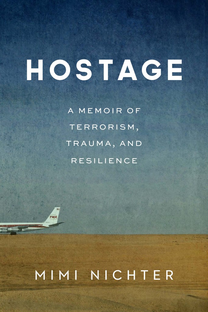 Blue and gold book cover with image of TWA plane